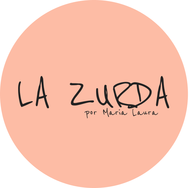 Logo La zurda salmon e preto